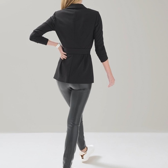 WHBM Runway Legging Black vegan leather size 2 Long - Picture 2 of 11